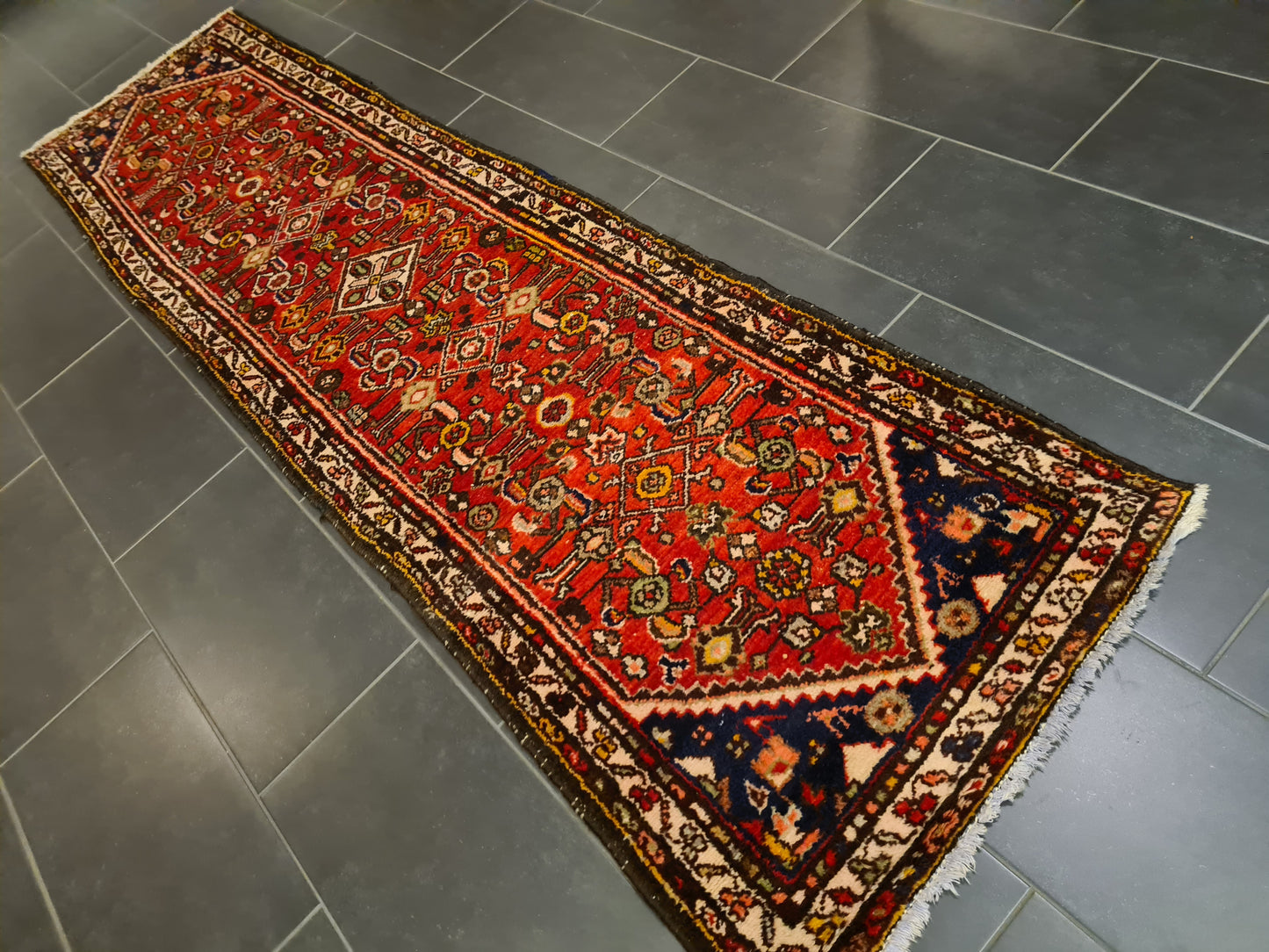 Perserteppich Orientteppich Handgeknüpfter Teppich Malaya Läufer 293x80cm