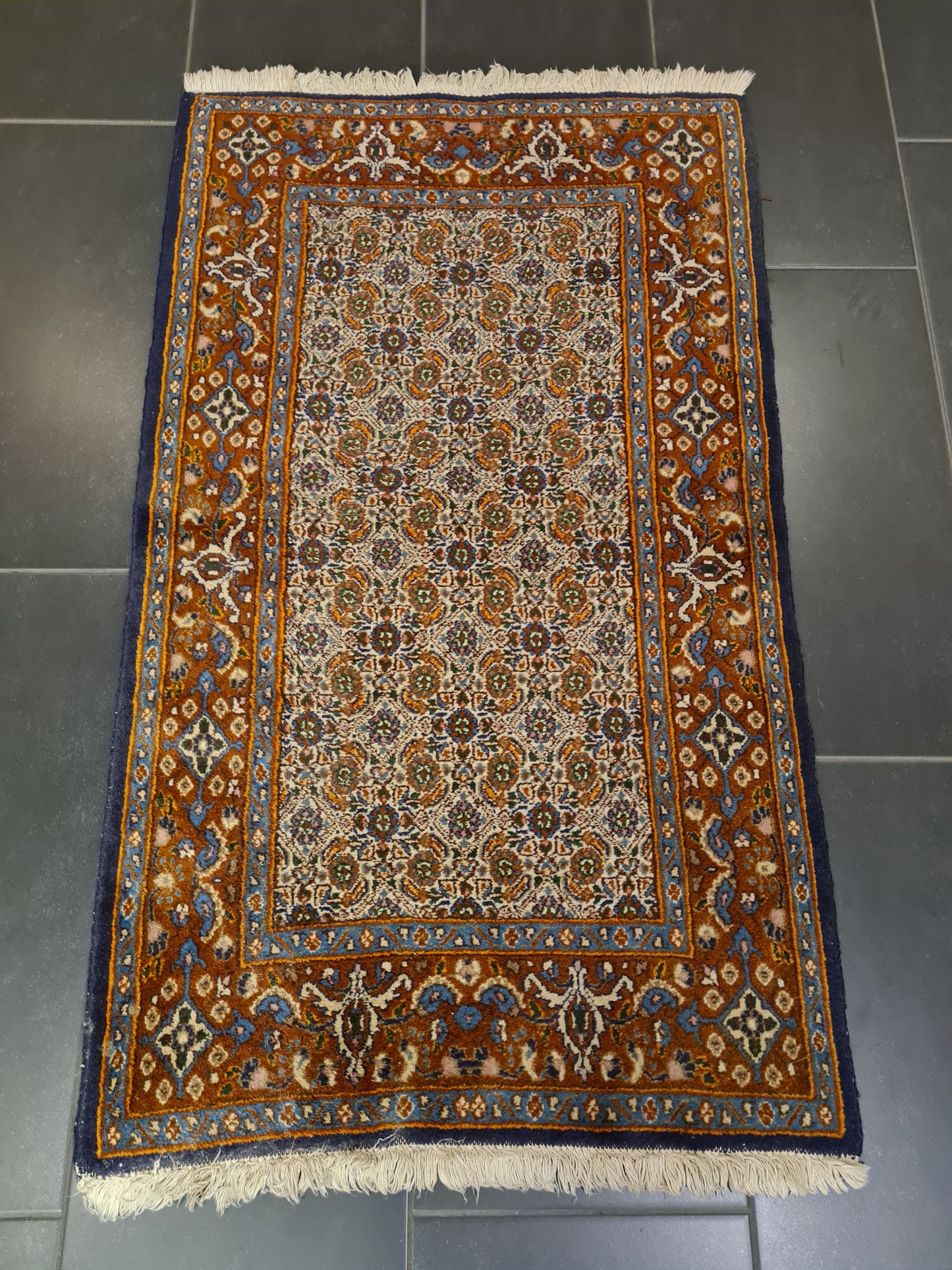 Perserteppich Orientteppich Handgeknüpfter Teppich Moud Fein 123x71cm