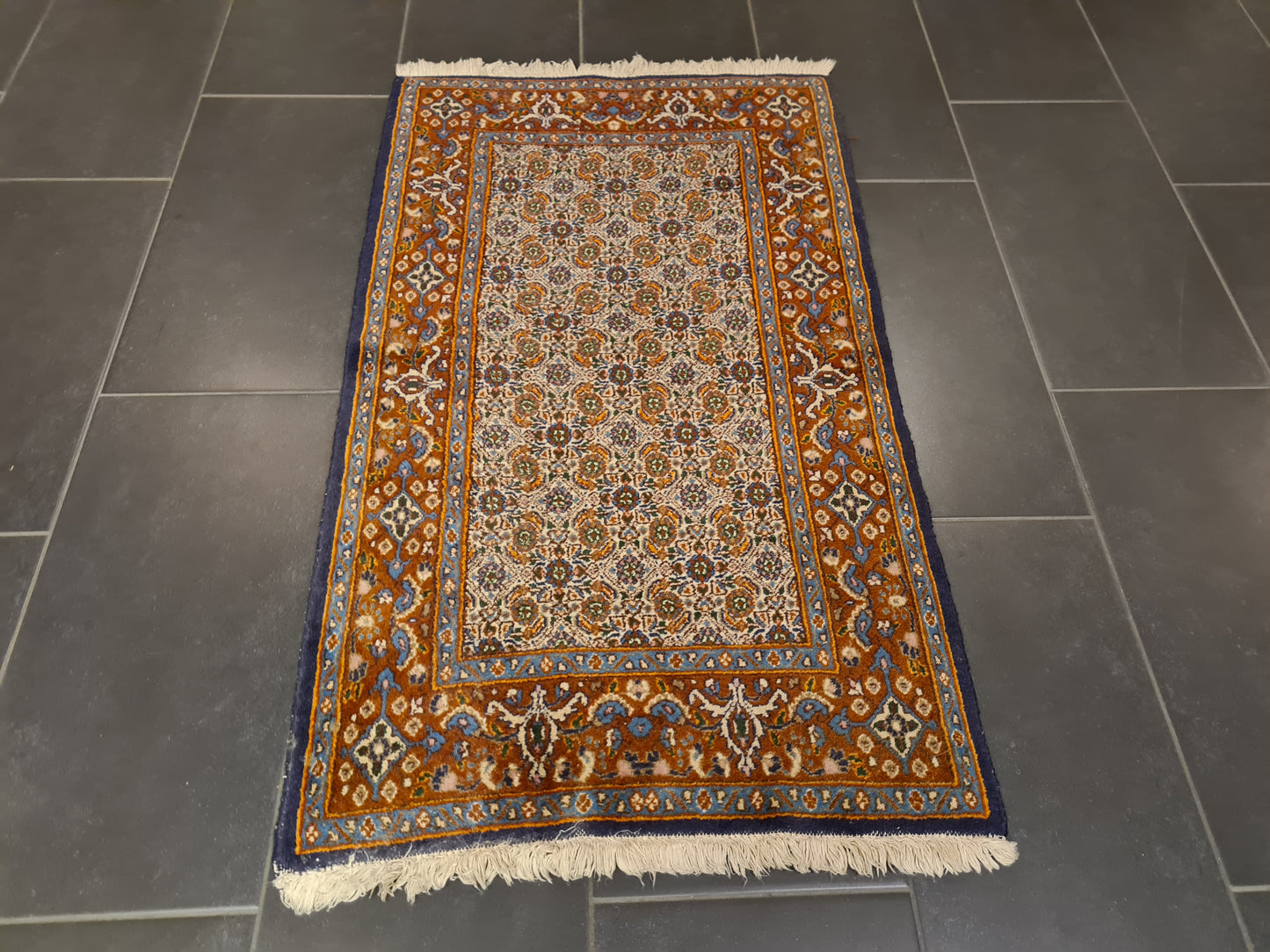 Perserteppich Orientteppich Handgeknüpfter Teppich Moud Fein 123x71cm