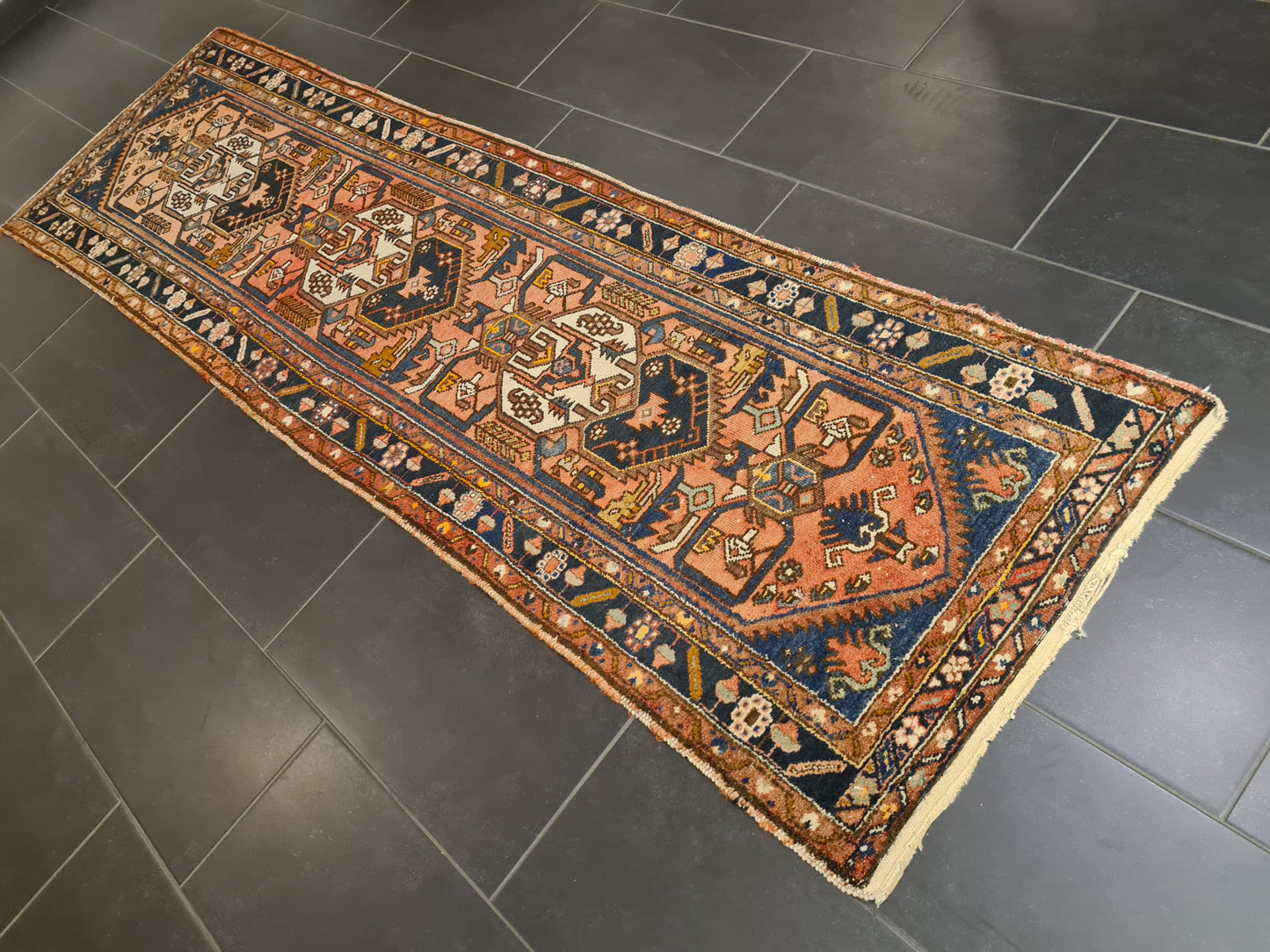 Perserteppich Orientteppich Handgeknüpfter Teppich Malaya Läufer 283x78cm