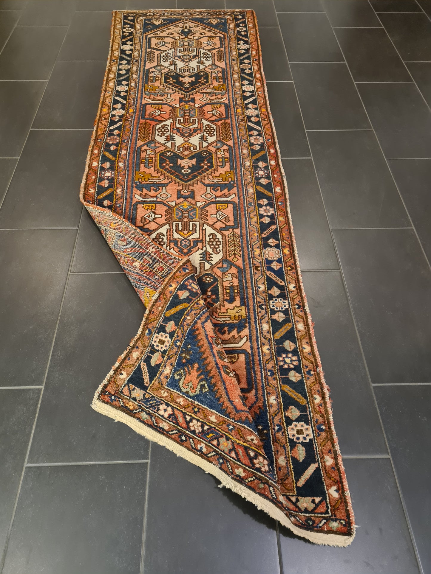 Perserteppich Orientteppich Handgeknüpfter Teppich Malaya Läufer 283x78cm