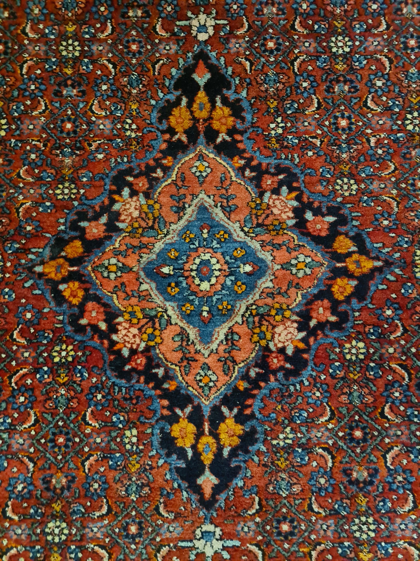 Perserteppich  Orientteppich Handgeknüpfter Teppich Bidjar fein 213x133cm