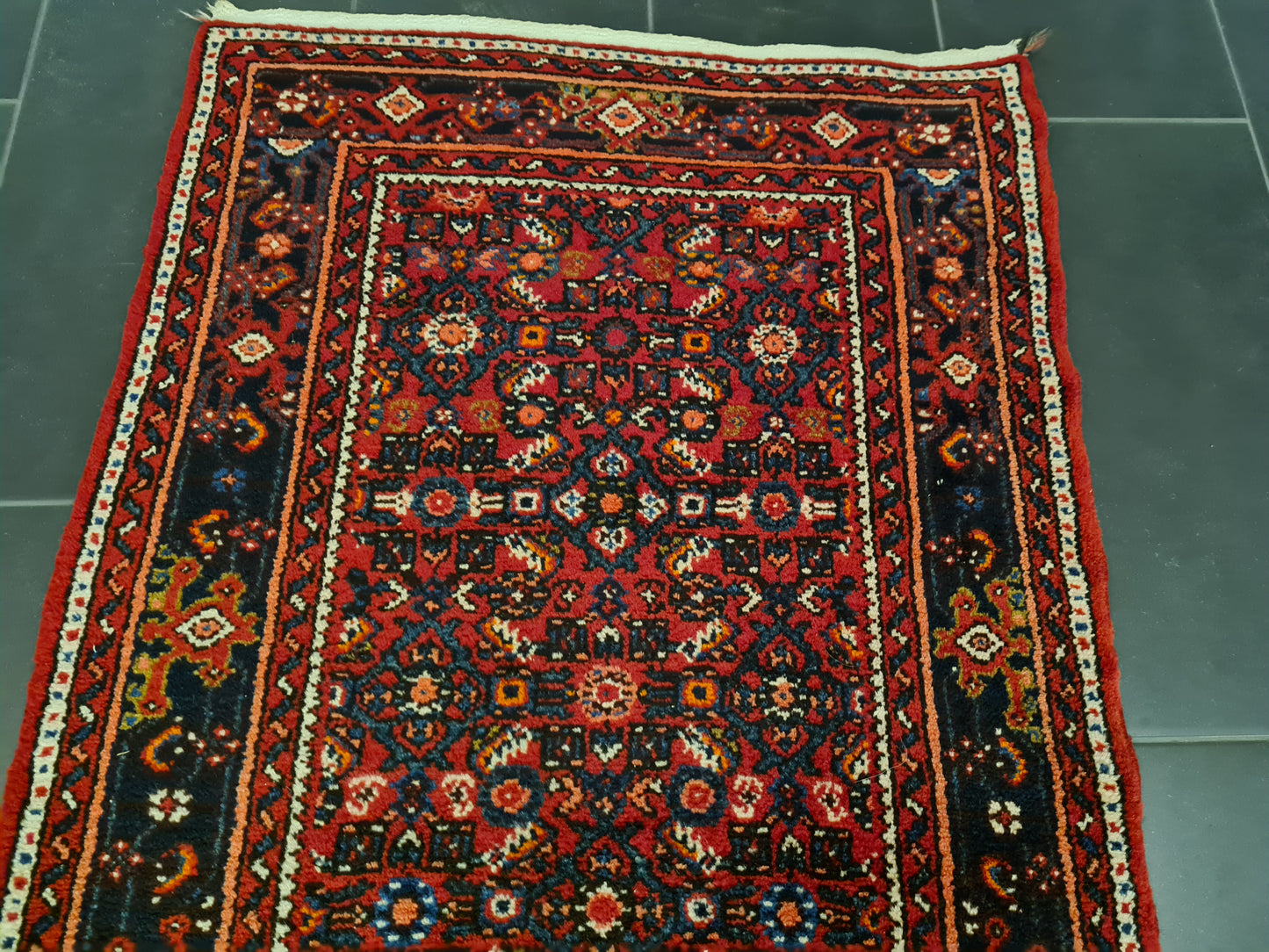 Perserteppich Orientteppich Handgeknüpfter Teppich Malaya Läufer 373x83cm