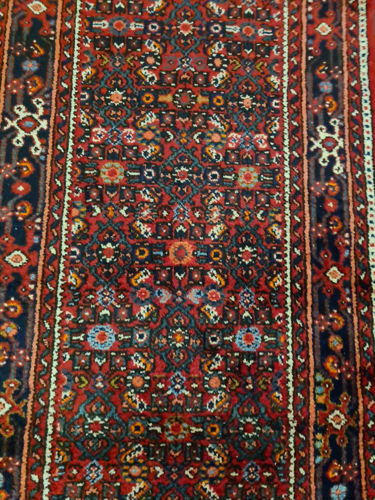 Perserteppich Orientteppich Handgeknüpfter Teppich Malaya Läufer 373x83cm