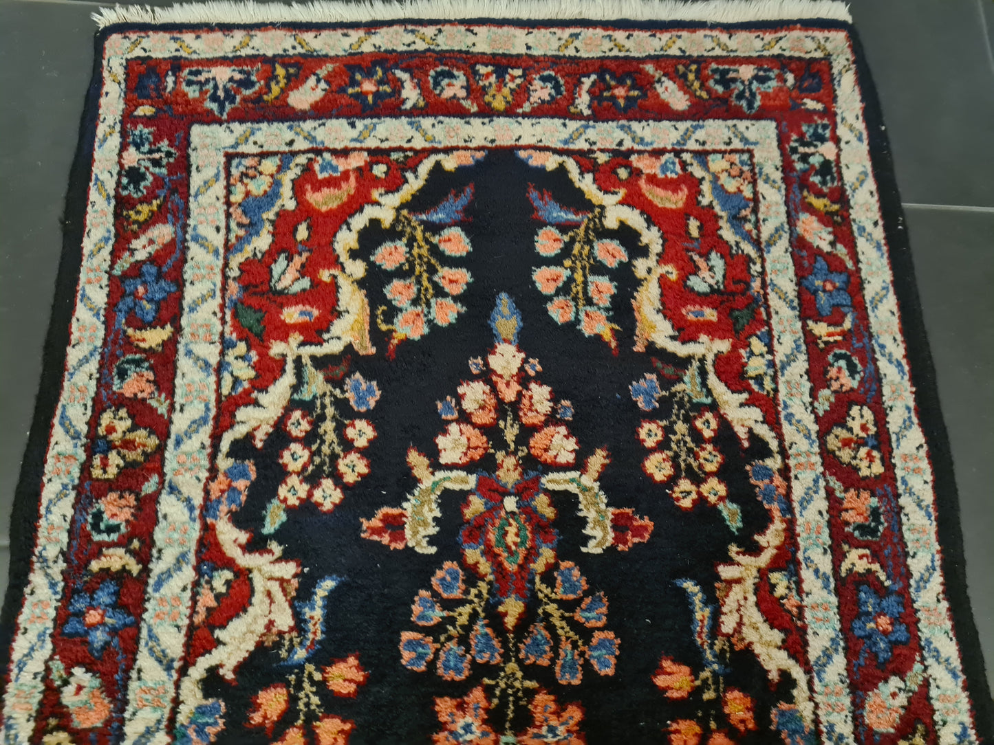 Perserteppich Orientteppich Handgeknüpfter Teppich Hamedan Läufer 467x87cm