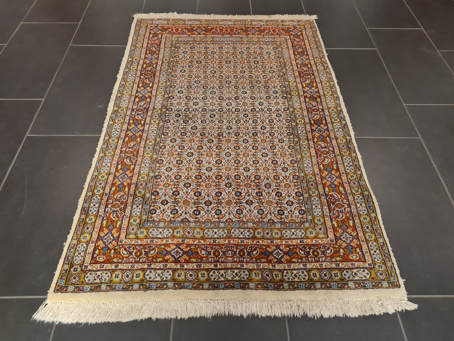 Perserteppich Orientteppich Handgeknüpfter Teppich Moud fein 155x97cm