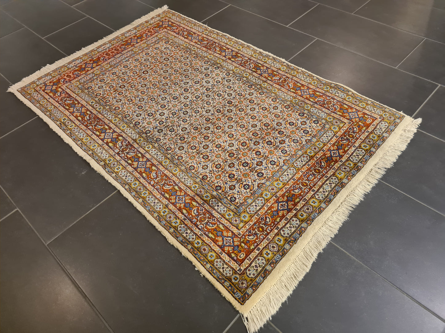 Perserteppich Orientteppich Handgeknüpfter Teppich Moud fein 155x97cm