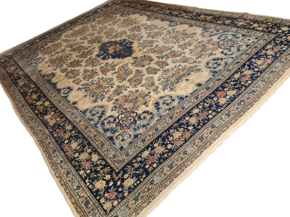 Perserteppich Orientteppich Handgeknüpfter Kirman Laver 384x281cm