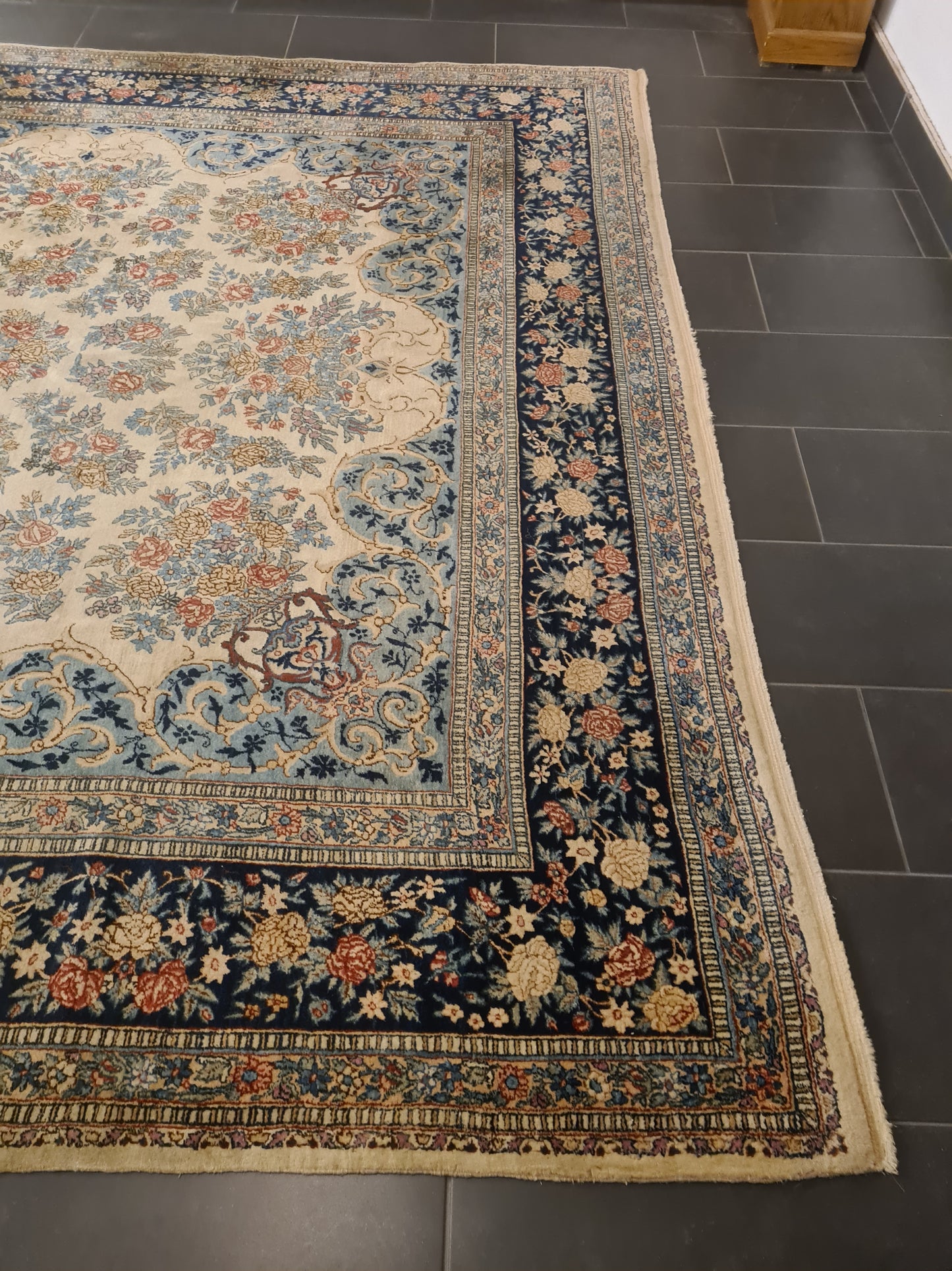 Perserteppich Orientteppich Handgeknüpfter Kirman Laver 384x281cm