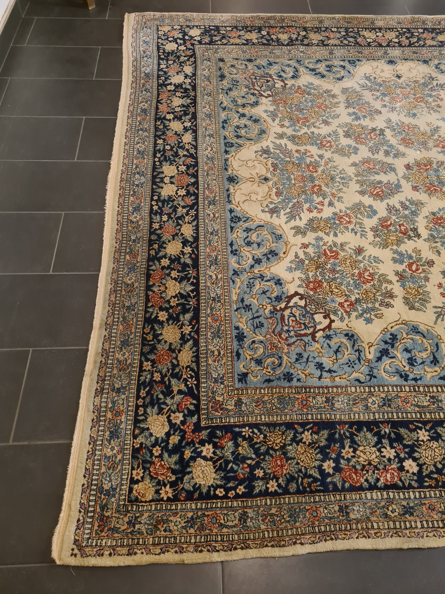 Perserteppich Orientteppich Handgeknüpfter Kirman Laver 384x281cm