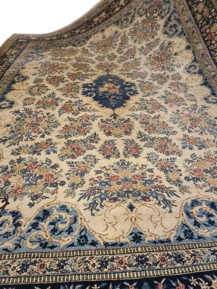 Perserteppich Orientteppich Handgeknüpfter Kirman Laver 384x281cm