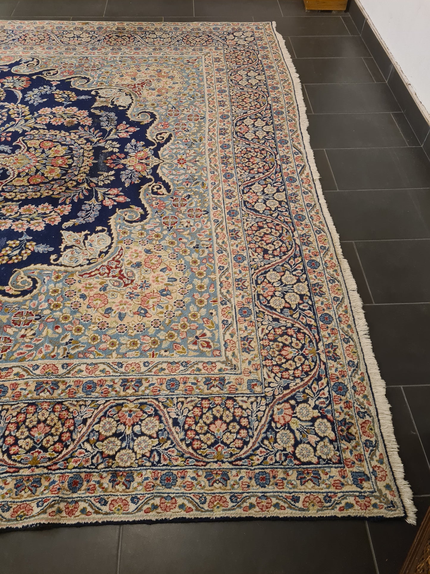 Perserteppich Orientteppich Handgeknüpfter Teppich Kirman 412x295cm