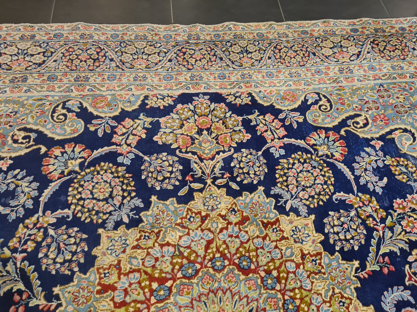 Perserteppich Orientteppich Handgeknüpfter Teppich Kirman 412x295cm