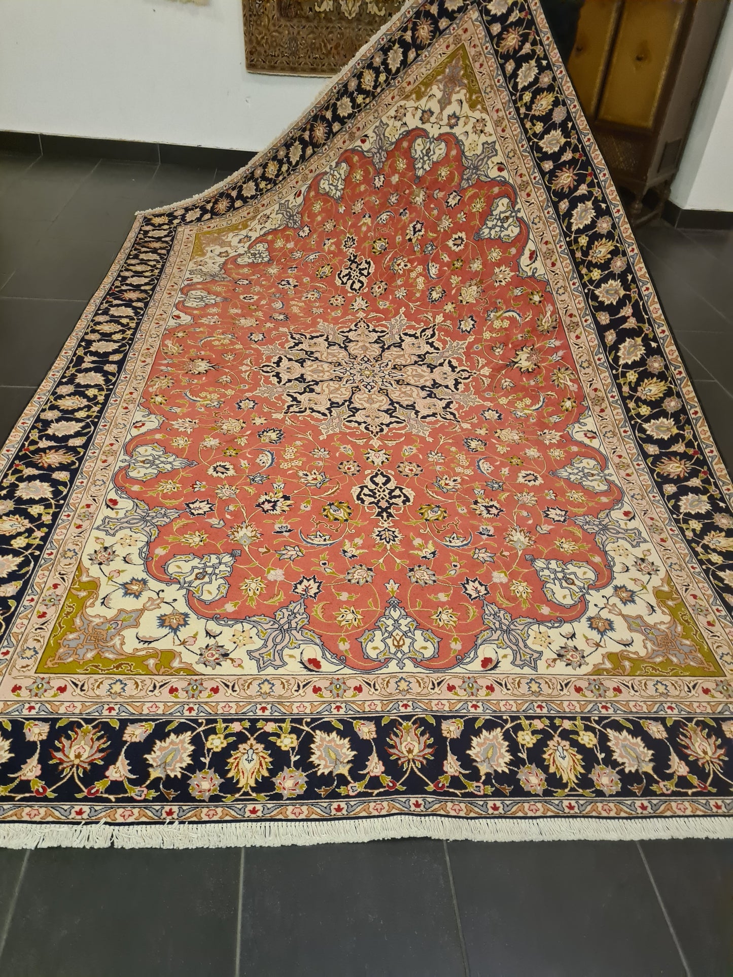 Orientteppich Perserteppich Seidenteppich Handgeknüpfter 50 Raj Täbris 293x183cm