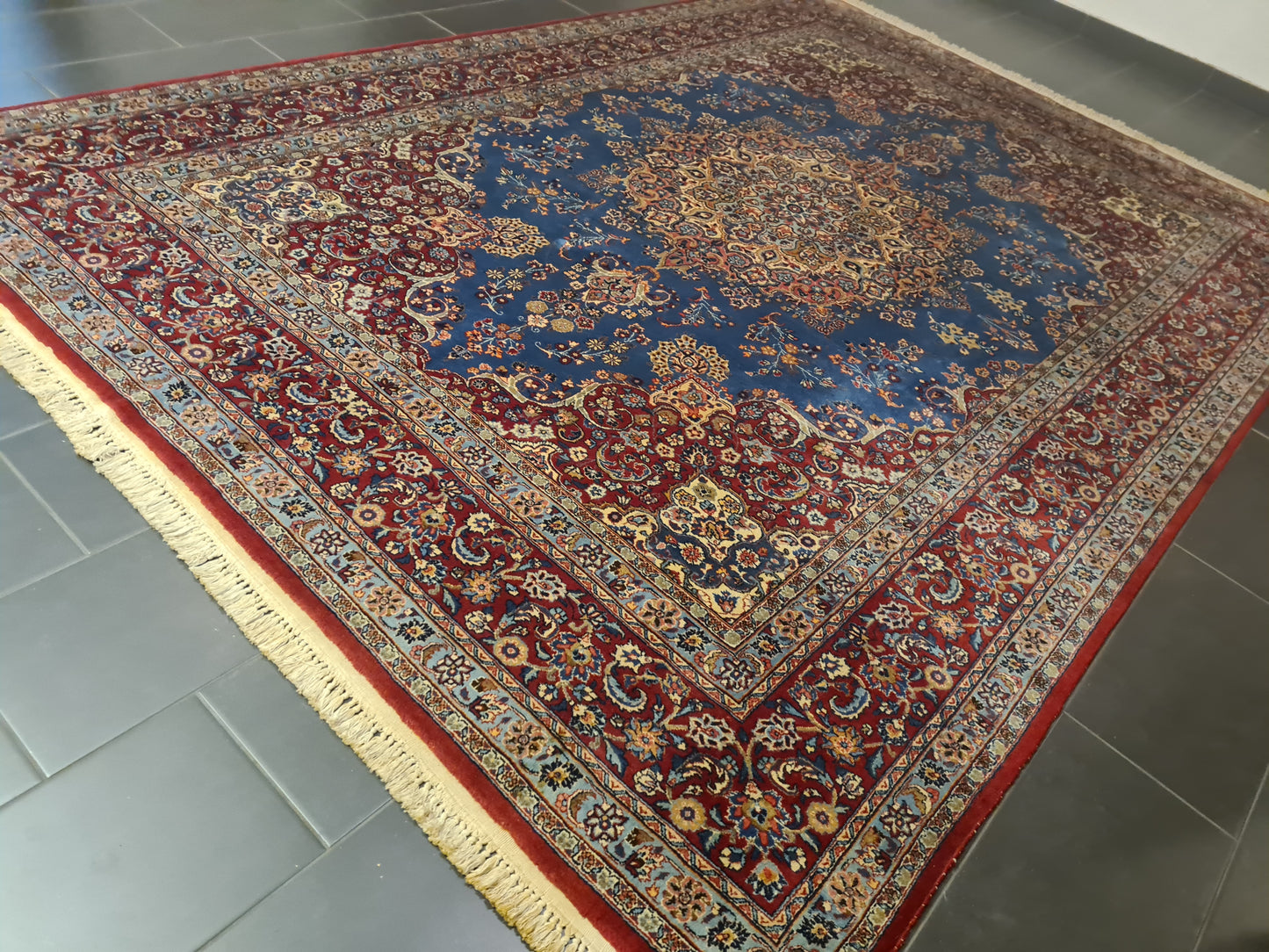 Perserteppich Orientteppich Handgeknüpfter Hereke Teppich signiert 360x252cm