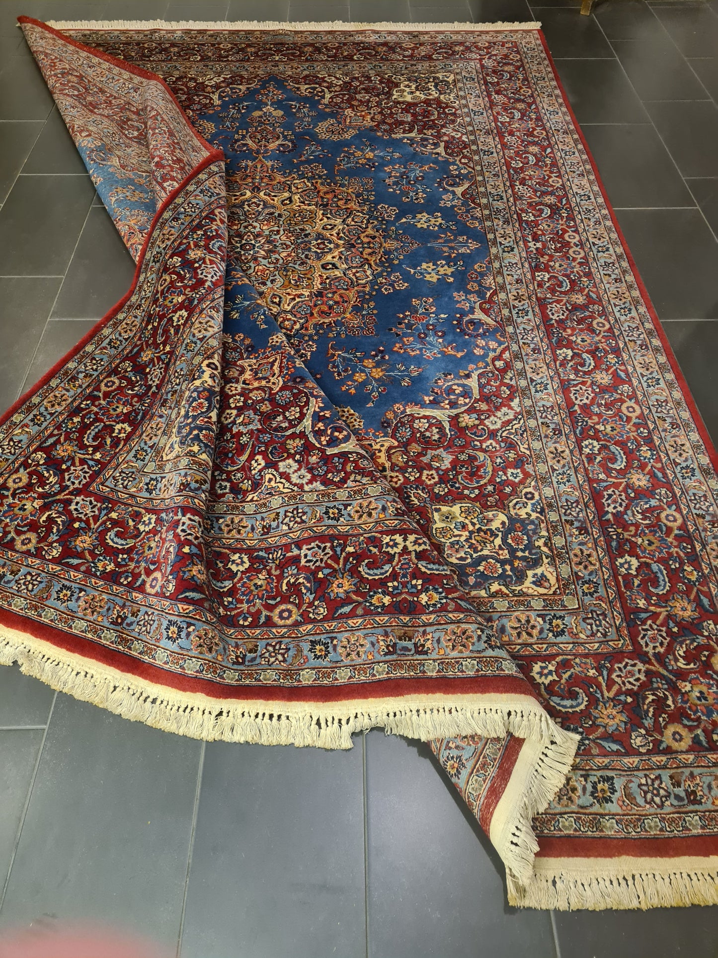 Perserteppich Orientteppich Handgeknüpfter Hereke Teppich signiert 360x252cm