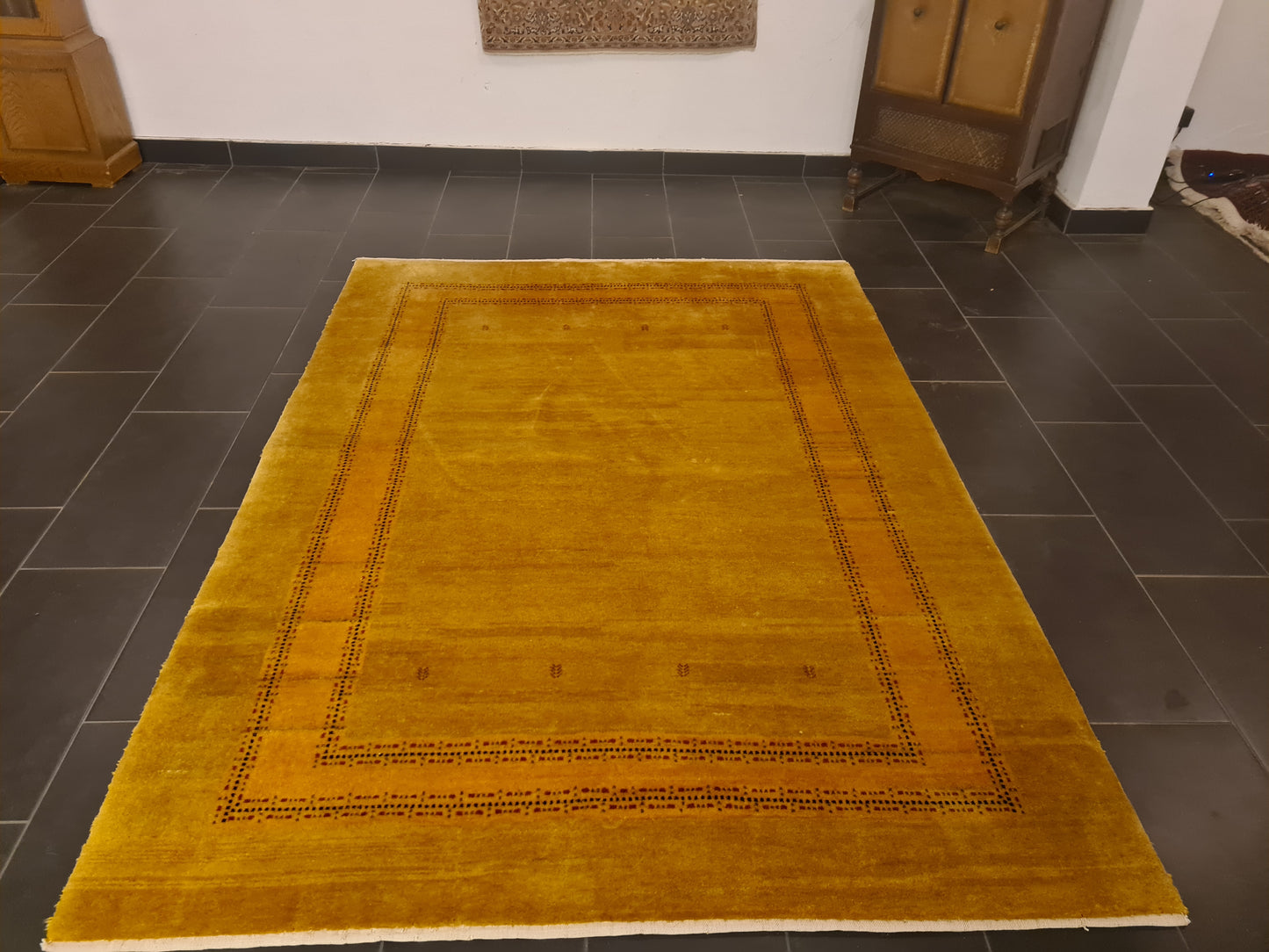 Perserteppich Orientteppich Handgeknüpfter Gold Loribaff Gabbeh 240x174cm