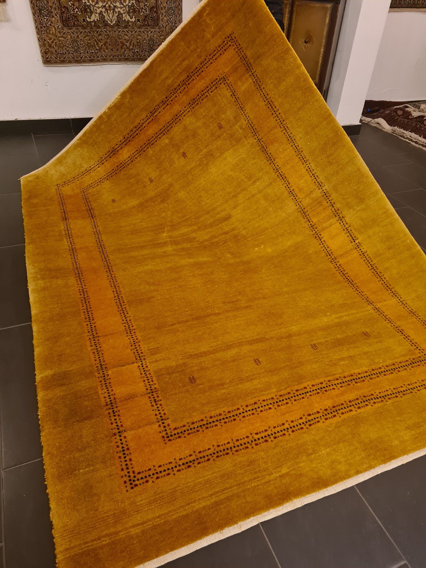 Perserteppich Orientteppich Handgeknüpfter Gold Loribaff Gabbeh 240x174cm