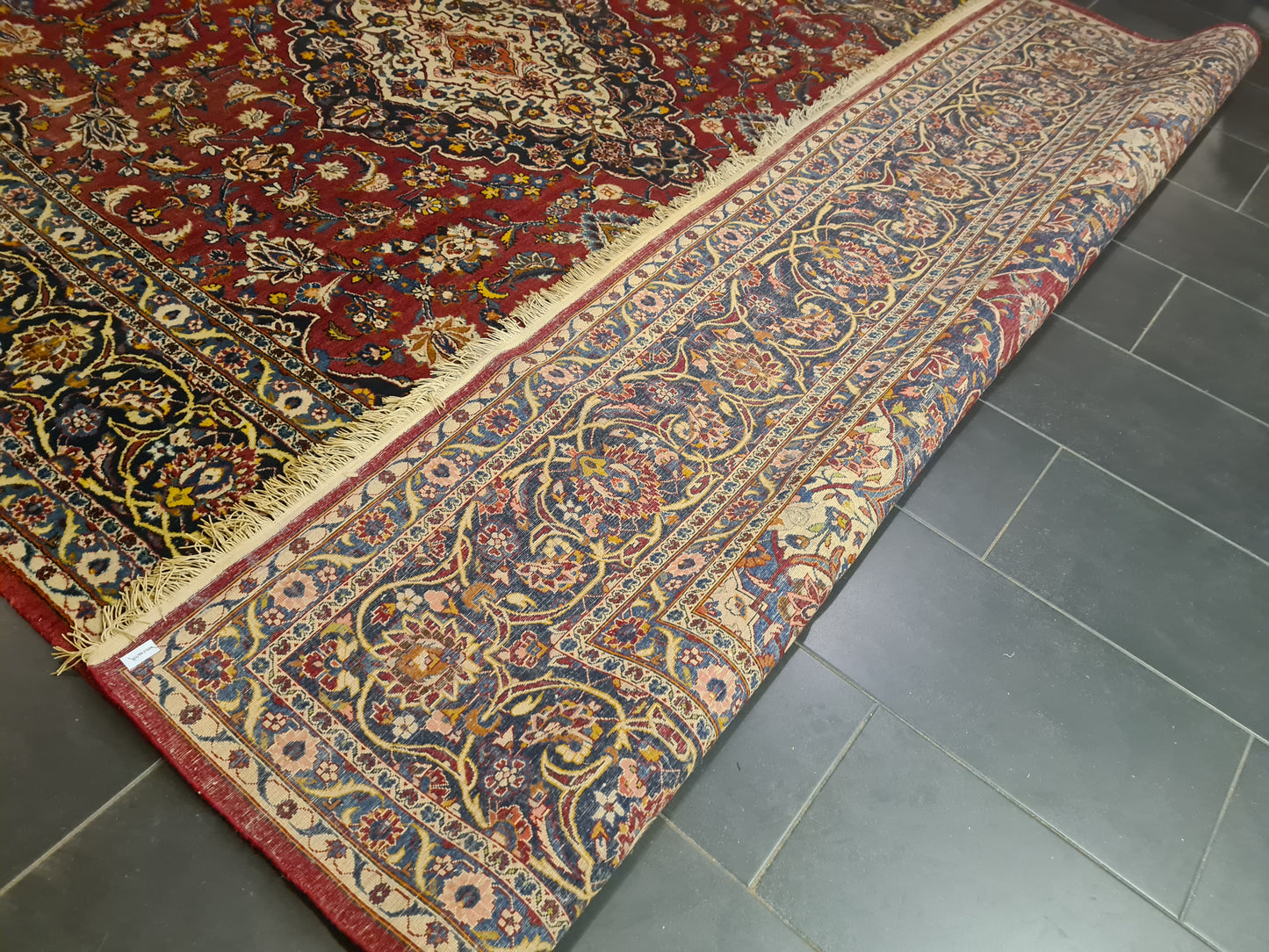 Perserteppich Orientteppich Handgeknüpfter Teppich Keshan antik 424x273cm