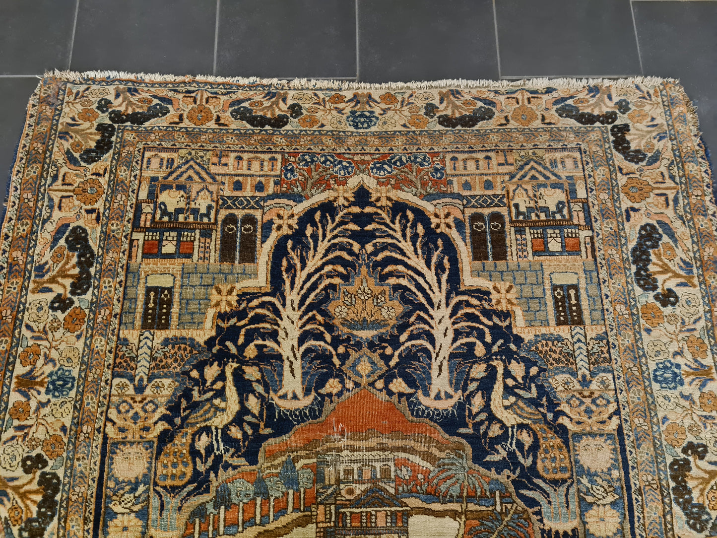 Persereppich Orientteppich Handgeknüpfter Teppich Isfahan antik 177x140cm