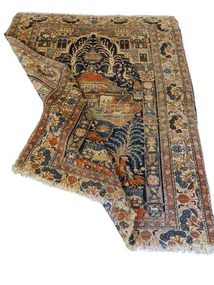 Persereppich Orientteppich Handgeknüpfter Teppich Isfahan antik 177x140cm