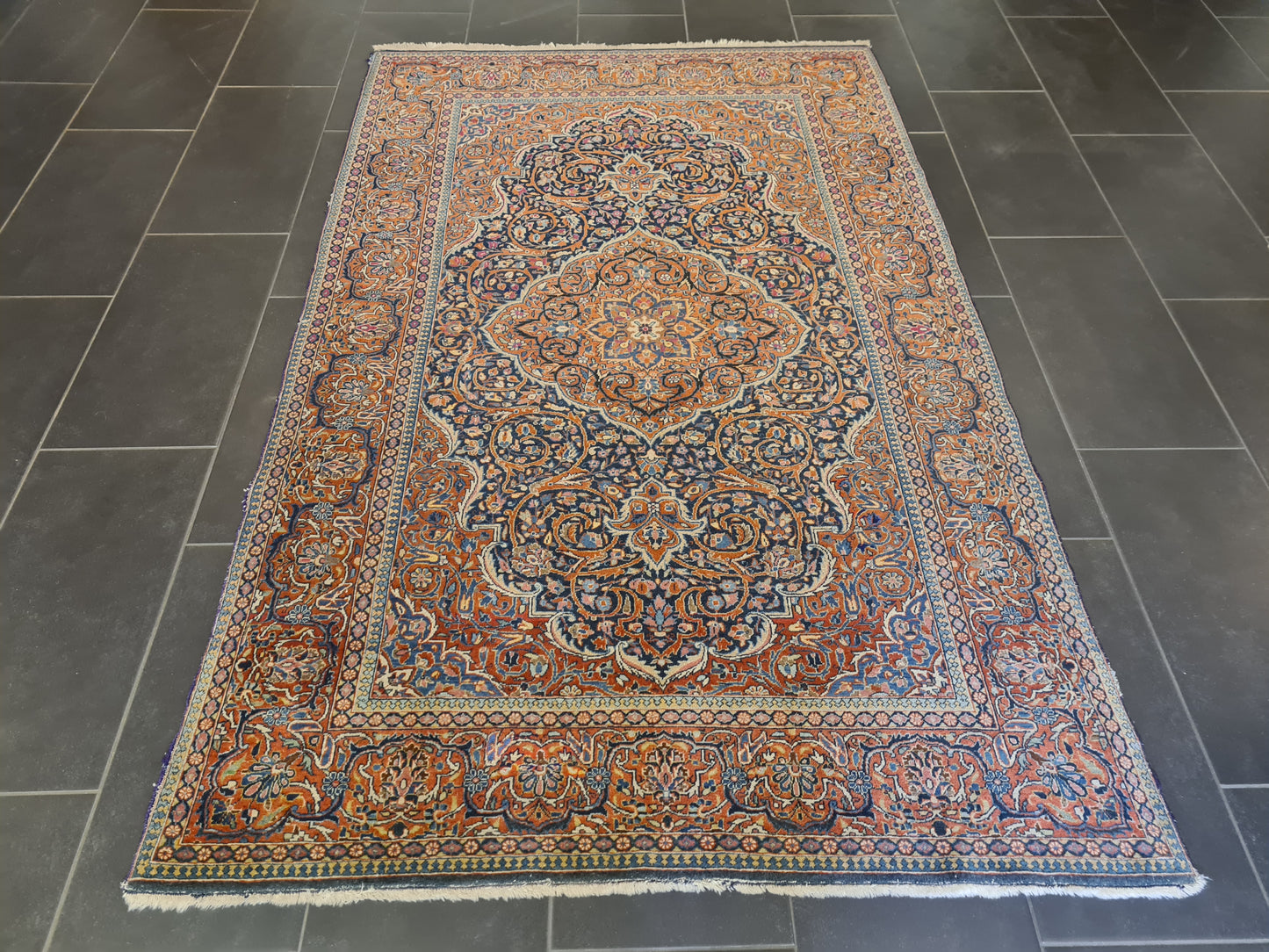 Perserteppich Orientteppich Handgeknüpfter Teppich Keshan fein 216x134cm