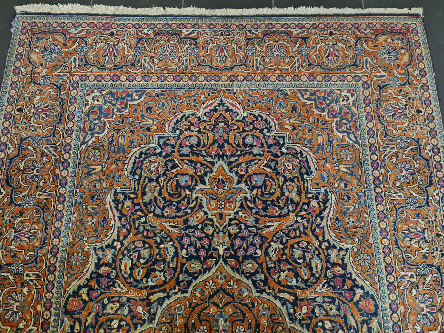 Perserteppich Orientteppich Handgeknüpfter Teppich Keshan fein 216x134cm