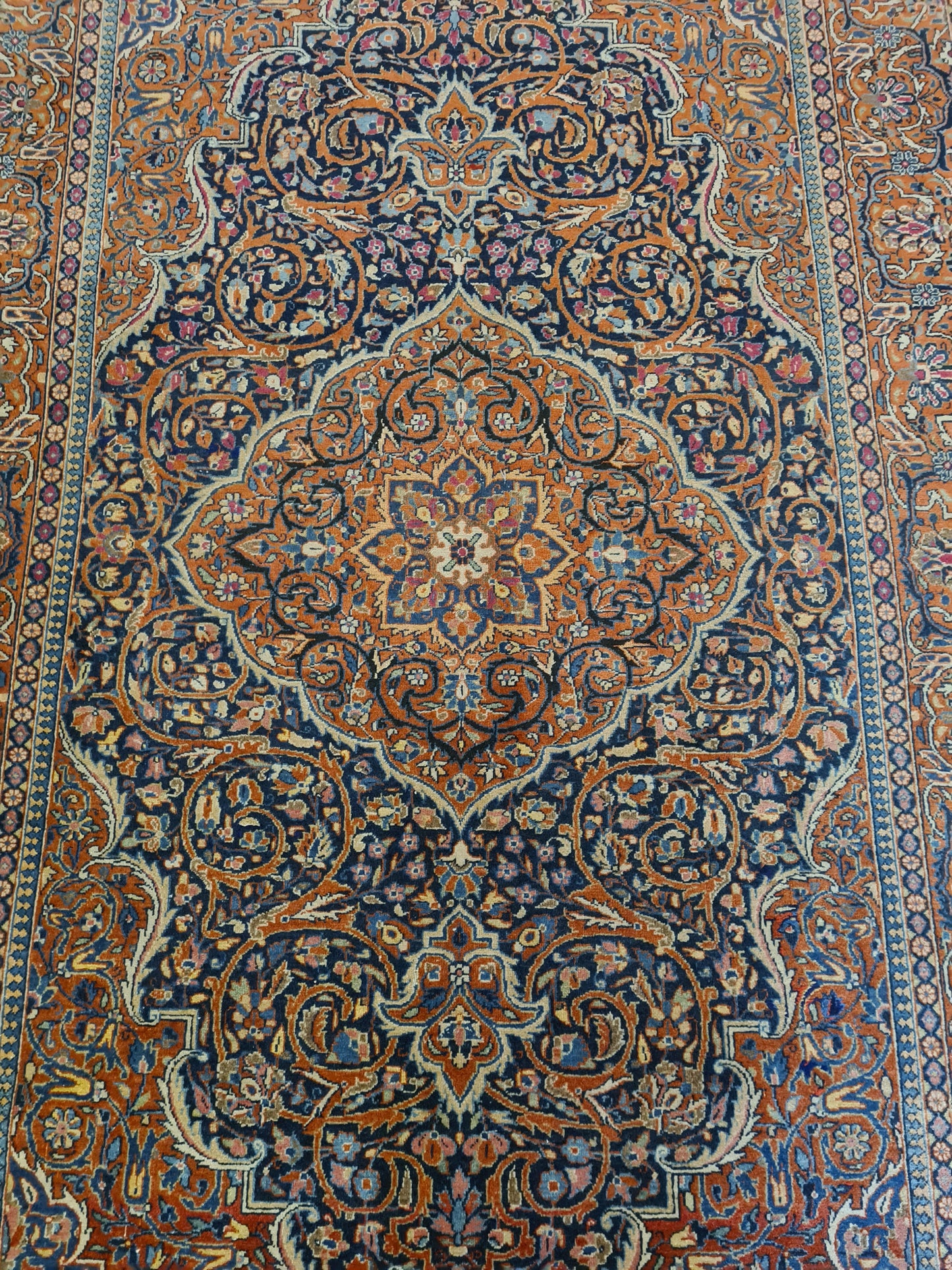 Perserteppich Orientteppich Handgeknüpfter Teppich Keshan fein 216x134cm