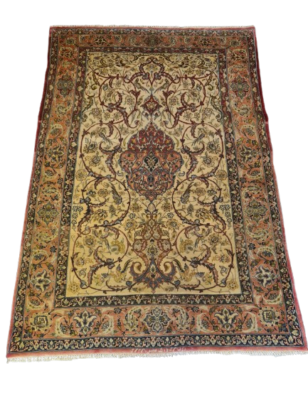 Perserteppich Orientteppich Handgeknüpfter Teppich Isfahan fein 156x110cm