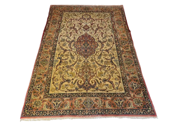 Perserteppich Orientteppich Handgeknüpfter Teppich Isfahan fein 156x110cm