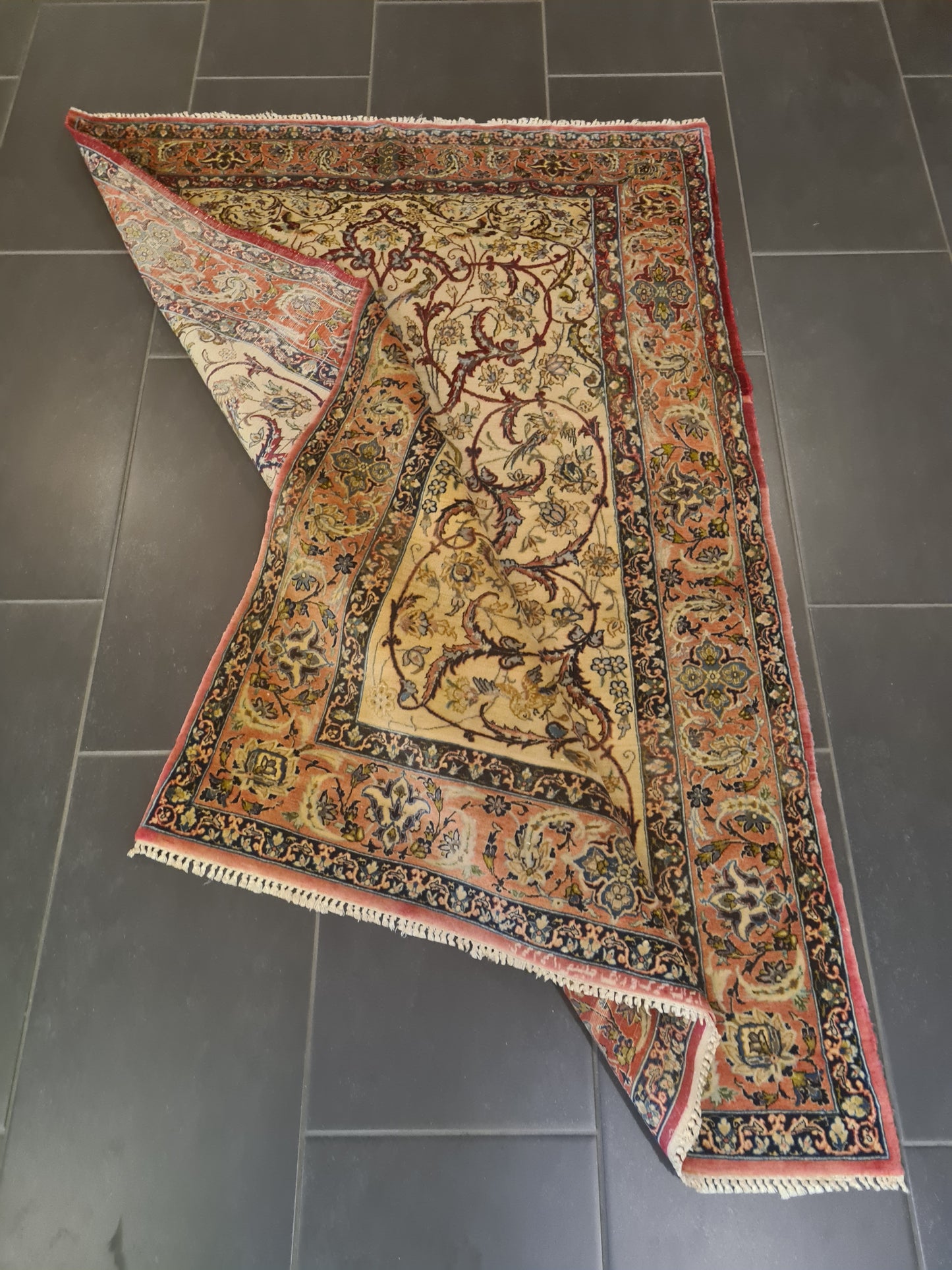 Perserteppich Orientteppich Handgeknüpfter Teppich Isfahan fein 156x110cm