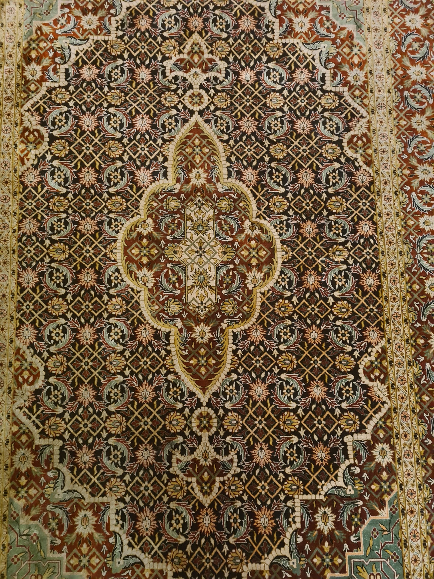 Perserteppich Orientteppich Handgeknüpfter Seidenteppich China Isfahan 190x125cm