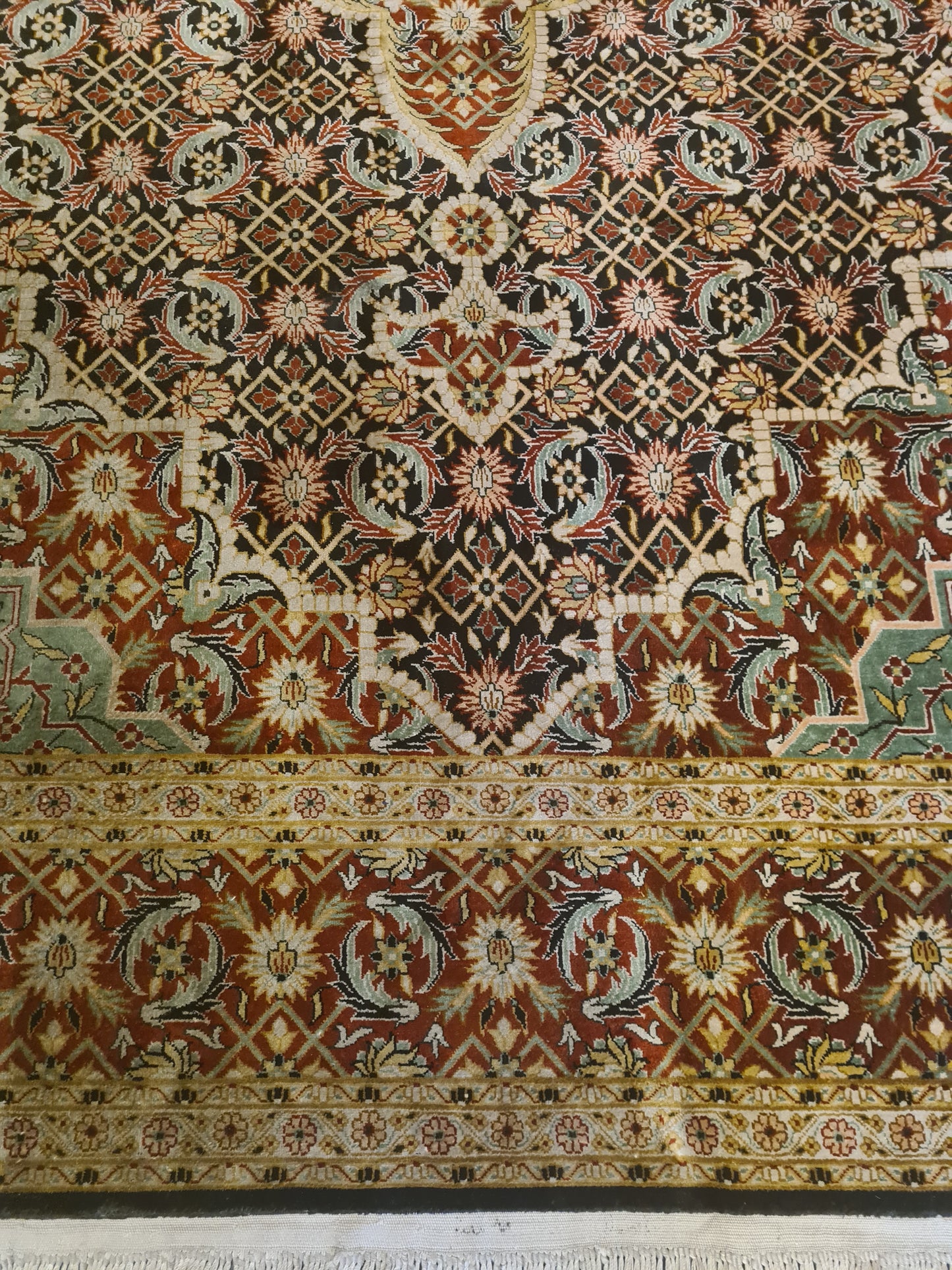 Perserteppich Orientteppich Handgeknüpfter Seidenteppich China Isfahan 190x125cm