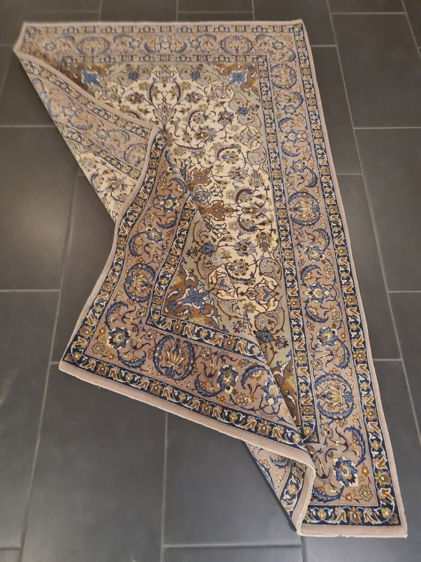 Perserteppich Orientteppich Handgeknüpfter Teppich Isfahan fein 172x109cm