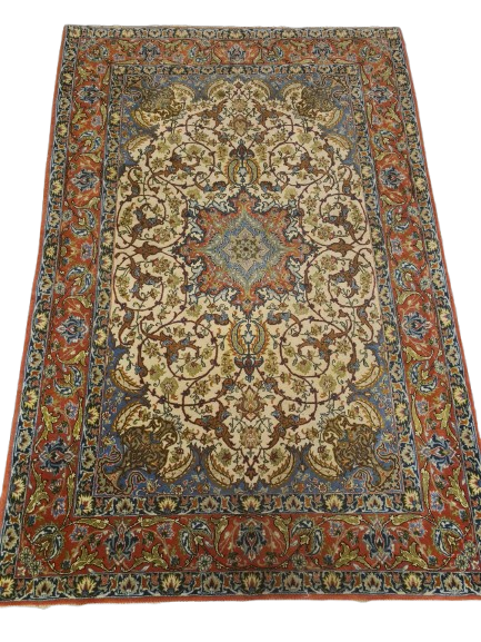 Perserteppich Orientteppich Handgeknüpfter Teppich Isfahan fein 165x109cm