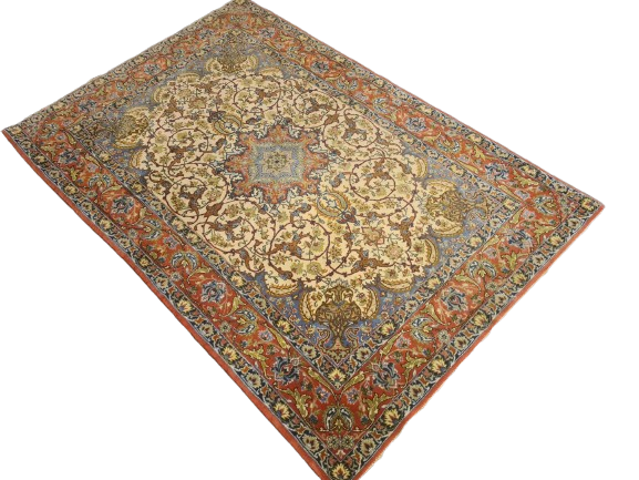 Perserteppich Orientteppich Handgeknüpfter Teppich Isfahan fein 165x109cm