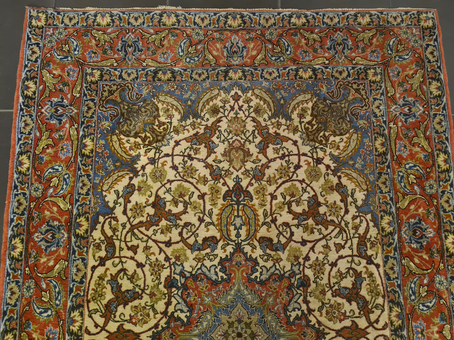 Perserteppich Orientteppich Handgeknüpfter Teppich Isfahan fein 165x109cm