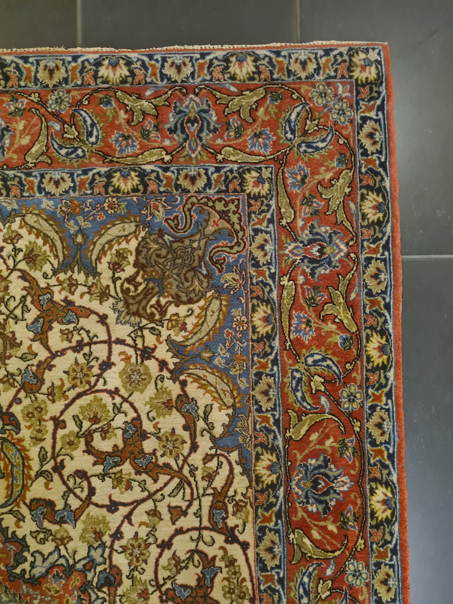 Perserteppich Orientteppich Handgeknüpfter Teppich Isfahan fein 165x109cm