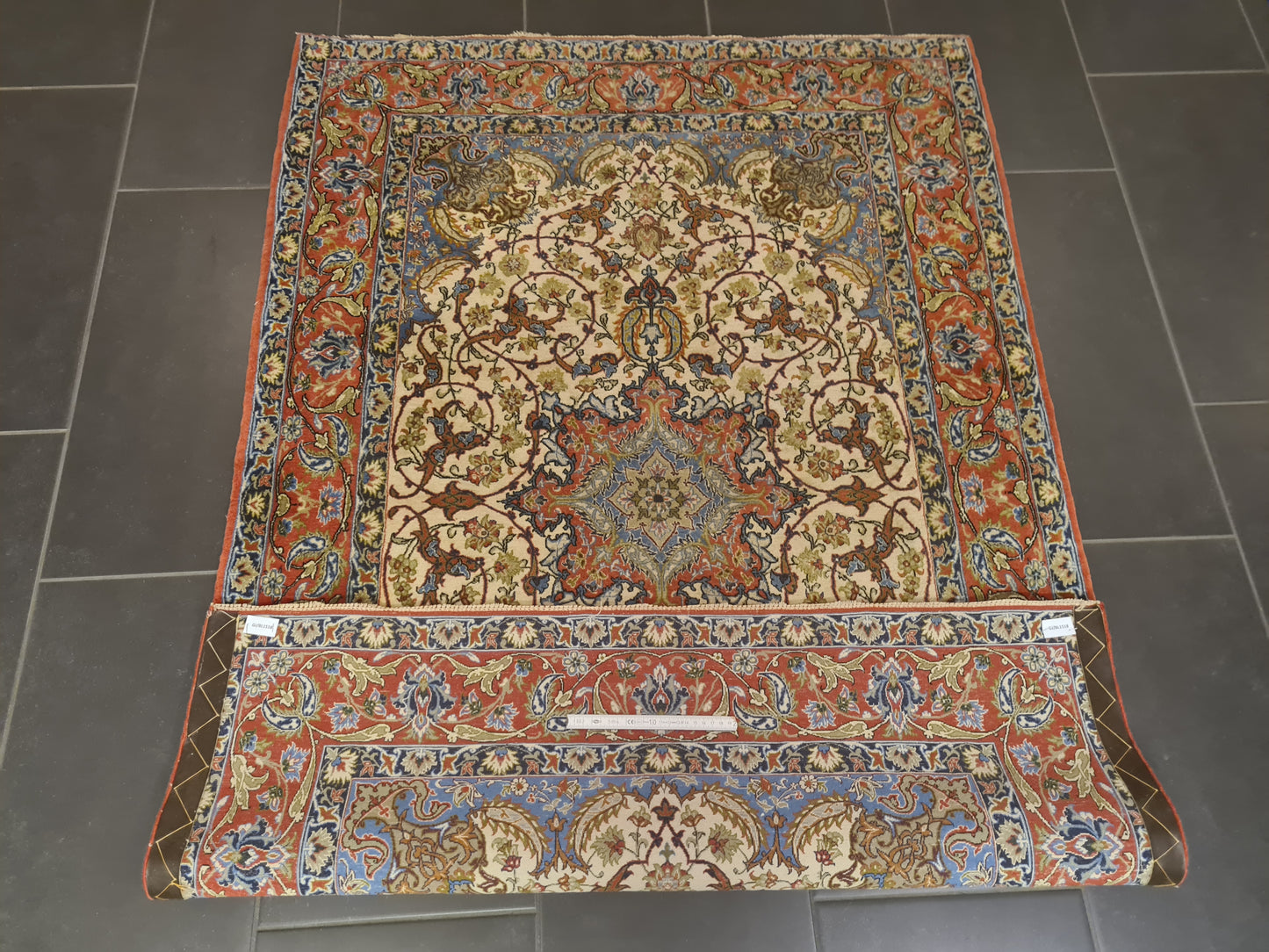 Perserteppich Orientteppich Handgeknüpfter Teppich Isfahan fein 165x109cm