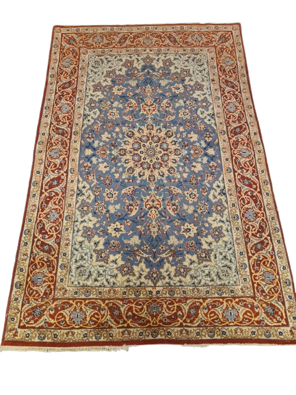 Perserteppich Orientteppich Handgeknüpfter Teppich Isfahan fein 162x104cm