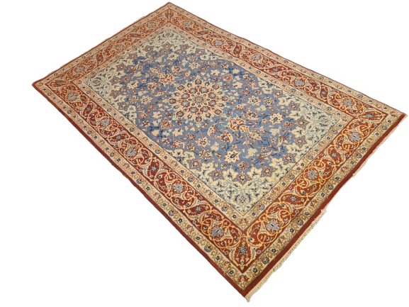 Perserteppich Orientteppich Handgeknüpfter Teppich Isfahan fein 162x104cm