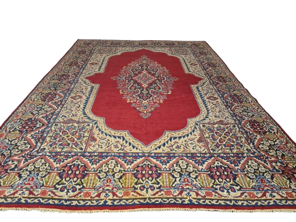 Perserteppich Orientteppich Handgeknüpfter Teppich Kirman Royal 440x301cm