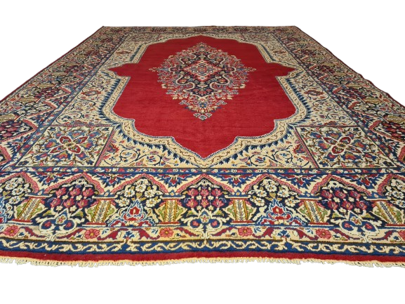 Perserteppich Orientteppich Handgeknüpfter Teppich Kirman Royal 440x301cm