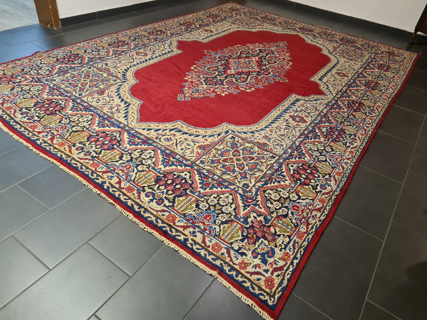 Perserteppich Orientteppich Handgeknüpfter Teppich Kirman Royal 440x301cm