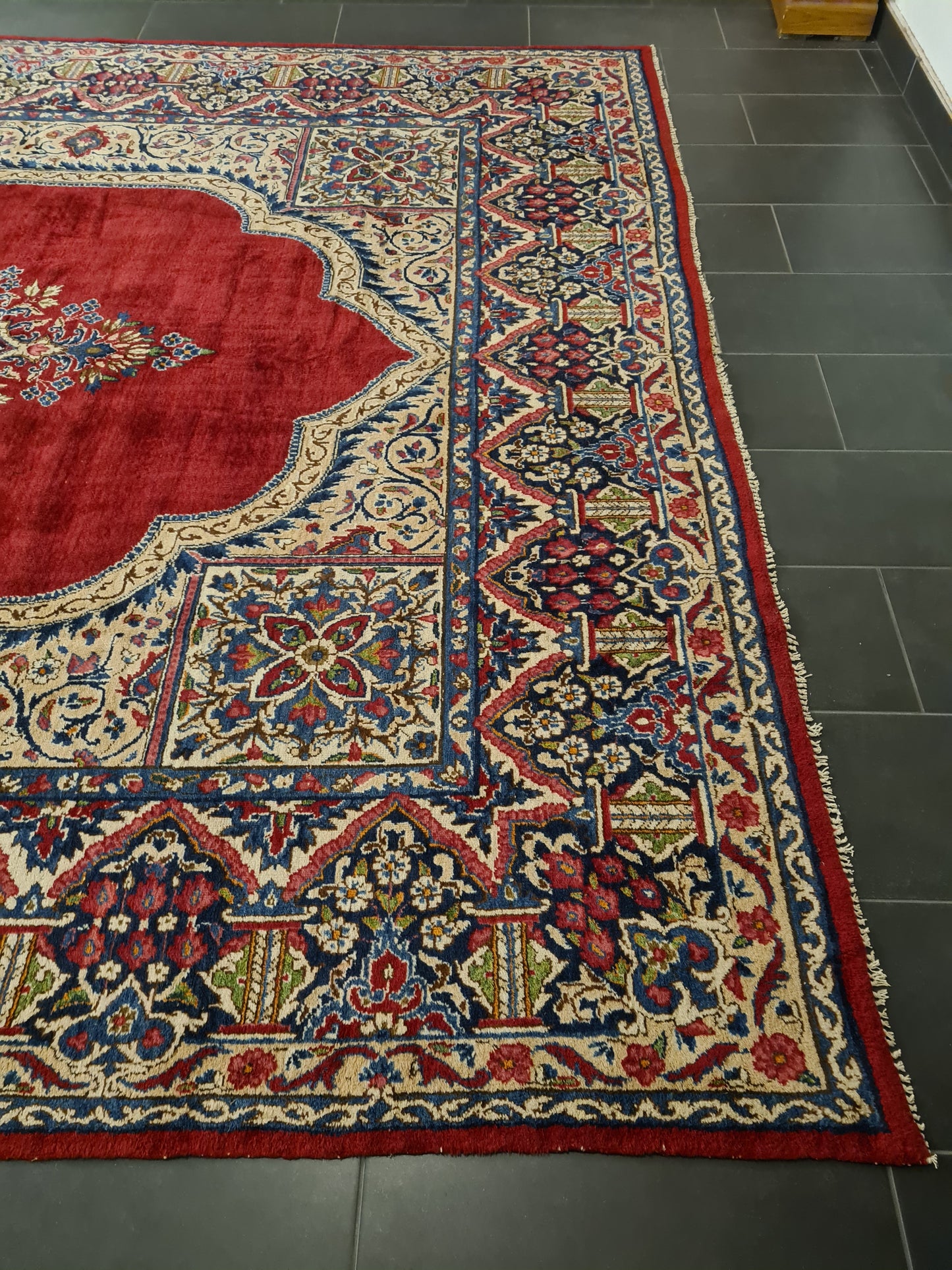 Perserteppich Orientteppich Handgeknüpfter Teppich Kirman Royal 440x301cm