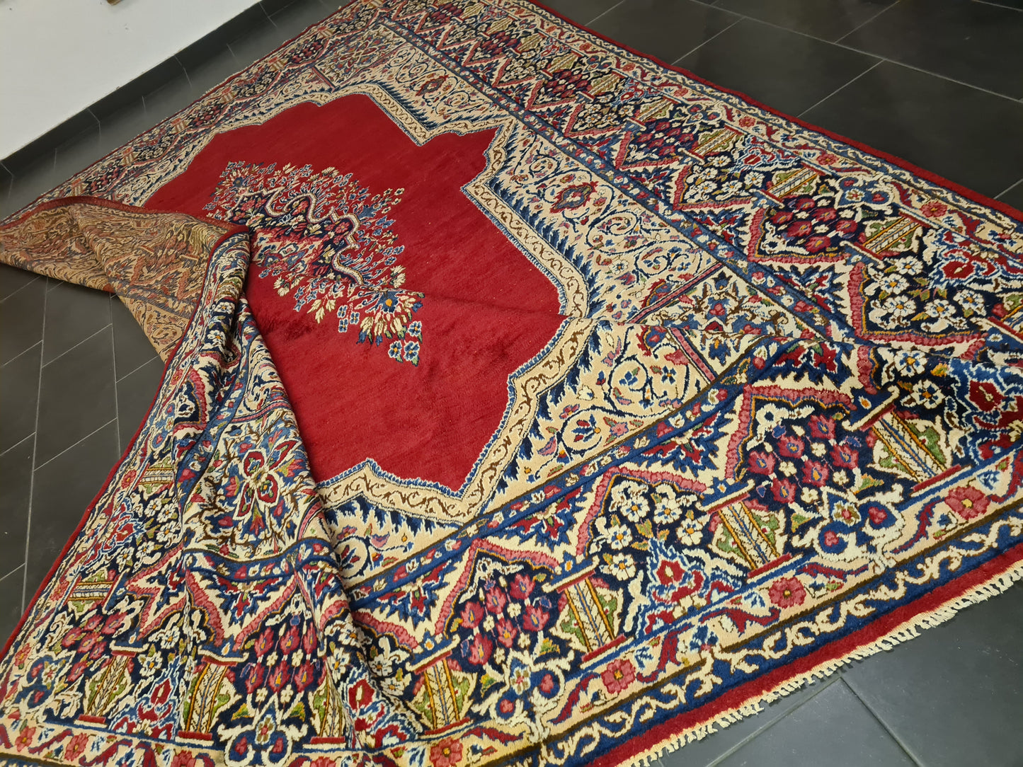 Perserteppich Orientteppich Handgeknüpfter Teppich Kirman Royal 440x301cm