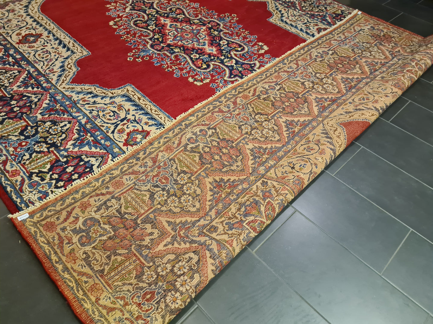 Perserteppich Orientteppich Handgeknüpfter Teppich Kirman Royal 440x301cm