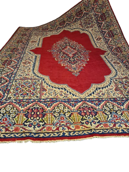 Perserteppich Orientteppich Handgeknüpfter Teppich Kirman Royal 440x301cm