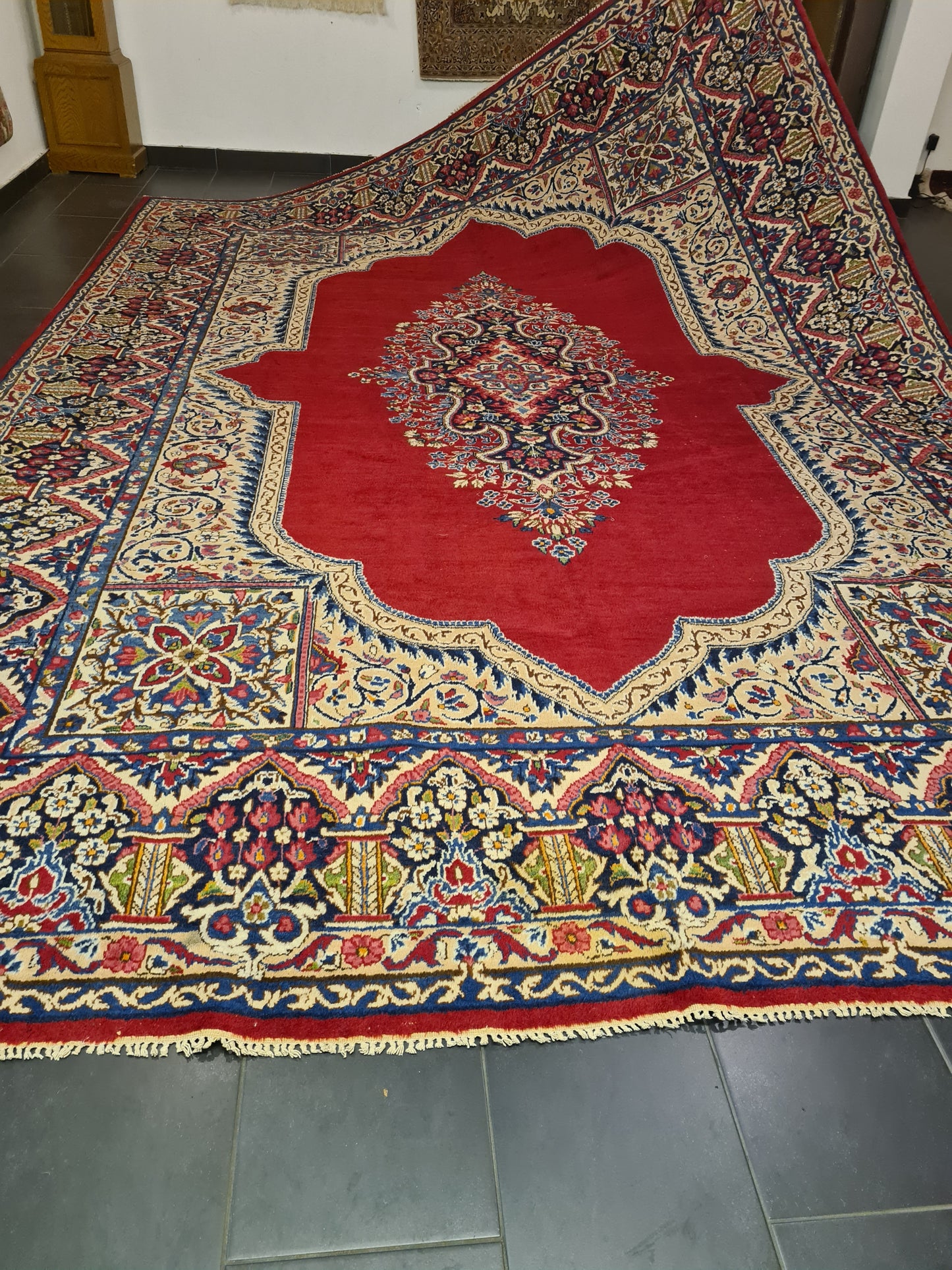 Perserteppich Orientteppich Handgeknüpfter Teppich Kirman Royal 440x301cm