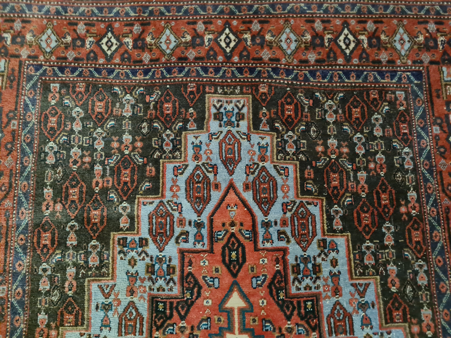 Perserteppich Orientteppich Handgeknüpfter Teppich Senneh Bidjar 170x116cm